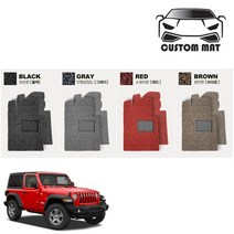 커스텀 지프 랭글러 루비콘 코일매트 카매트 일체형 확장형 프리미엄제작, 블랙, 랭글러 루비콘JL (18년~)  1열+2열일체형