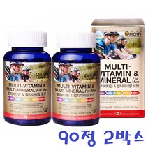 오리진 멀티비타민앤미네랄 남자 종합비타민 포맨 캐나다 영양제 90정 2박스