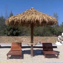 글램핑 천막 전원주택 옥상 대형 포장마차 접이식케노피 차광망 정박형카라반 자바라천막, 홑기둥 1m 초가우산