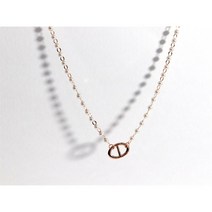 14k 샹달 코인 진주 초코 목걸이