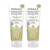 Derma E Tone-Correcting Shea Body Lotion 더마E 톤코렉팅 시어 바디로션 레몬그래스&타임 227g 2팩