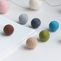 트리 가랜드 재료 양모 컬러 펠트볼 중 (8color), 핑크