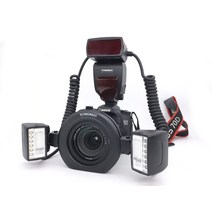 Yongnuo YN24EX YN24 EX ETTL 트윈 라이트 매크로 플래시 링 플래시 캐논 카메라 듀얼 2pcs 플래시 헤드 4pcs 어댑터 링