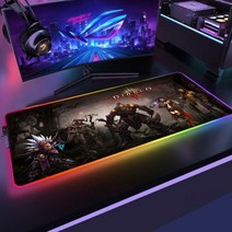 컴퓨터 데스크 키보드 마우스 장패드 게임 사무용 매트 681095 RGB 패드 디아블로 3 대형 백라이트 XXL LED 게이머 Mause 카펫 CS 용, A1_300x900x3mm