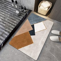 폴라도레 빨아쓰는 소프트 규조토 욕실 발매트 미끄럼방지 주방 매트 화장실 러그, 35x45cm, 10.기하학