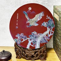 나전칠기 나전칠기보석함 새로운 양주 칠기 수제 색상 자개 양주 풍경 장식 수공예 스승의 날 비즈니스 문화 선물, 알록달록 달팽이-대형전시-붉은날개나무