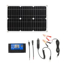 18w 12v 태양 전지 패널 듀얼 usb 포트 그리드 단결정 모듈 태양열 충전 컨트롤러 포함 태양 전지 야외 자동차 사용