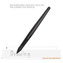 드로잉 패드 액정 타블렛 전자 노트 gaomon artpaint ap40 무선 art stylus 충전식 펜 디지털 디스플레이 pd1560, 협력사, 검은 색