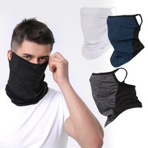 위즈모아 Q1 매쉬 마스크 귀걸이형 자외선차단 얼굴 햇빛가리개, 블랙_FREE