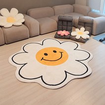 카페트 침실 거실 주방 대형 욕실 꽃 대형러그 120cm 스마일러그 180cm 데이지러그
