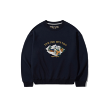 OIOI 오아이오아이 LANDSCAPE EMBROIDERY SWEATSHIRTS NAVY