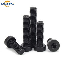 5-10pcs M4 M5 M6 M8 급료 8.8 강철 검정 DIN7984 육각형 소켓 얇은 낮은 짧은 단면도 머리 알렌 모자 나사, M6(10PCS)_10mm