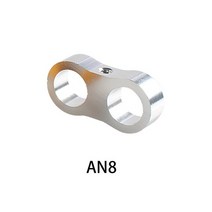 범용 AN4 AN6 AN8 AN10 빌렛 오일 연료 워터 호스 튜브 분리기 분배기 클램프 알루미늄 라인 키트, [19] AN8 silver