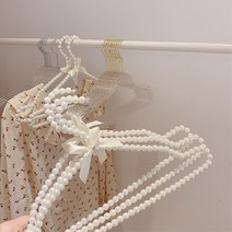 의류매장 옷가게 디피용 진주 옷걸이 드레스룸 점퍼 스카프 나시티 손상방지 드레스, 화이트40cm