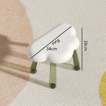 Picky Virgo 구름 시리즈 논슬립 욕실 의자 1+1, 흰색