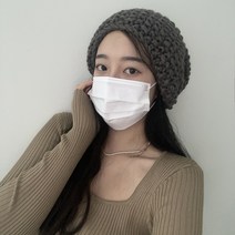 VANANA2 여성 잡화 캐주얼 데일리 포근한 꽈배기 도톰 니트 왕뜨개 귀욤 비니 버킷햇