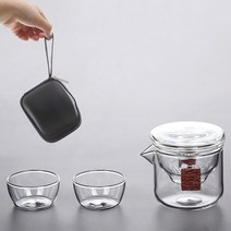 다도 보이차 녹차 허브차 찻잔 JIEWU 일본 유리 차 세트 가방 새로운 휴대용 여행 차 컵 세트 2021 뜨거운 판매 여행 필수 차 세트 액세서리 309, 협력사, 스타일 A