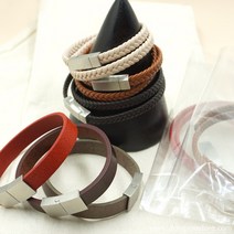 가죽팔찌 DIY키트 가죽팔찌만들기재료, 디자인2번, 04.레드