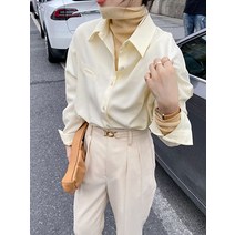 카라넥 화이트셔츠 여성 디자인감각 보이핏 볼륨 긴 소매 봄옷 2022 년 클래식 프렌치 고퀄리티 시크 3767762851