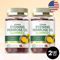 달맞이꽃 종자유 여성 호르몬 피부개선 효능 오일 구미 2병, 2개, 60정