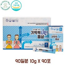 [지엠디]건보 청소년 수험생 10대를 위한 기억력업 홍삼스틱, 90일분 10gX90포, 10g