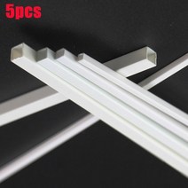 아연 각 파이프 사각 알루미늄 스텐 흰색 플라스틱 튜브 광장 중공 모델 수제, 2x1x250mm