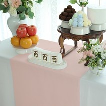인조실크 인디핑크 돌상테이블보 인견실크, E1인조실크(인디핑크)270x55