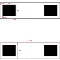 어라운드뷰 후방 사이드 카메라 360 버드뷰 파노라마 시스템 보정 의류 2 4피스 표준 디버깅 440*120CM 3D, 01 금