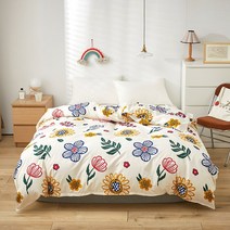 Bonenjoy 1pc 이불 커버 퀸 사이즈 퍼플 컬러 플라워 프린트 220x240cm funda nordica cama 150 킹 침대, 12 xingfuhua