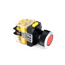 1A1B 푸쉬락 전원 스위치 플라스틱가드 보호구조형 6V DC LED ON-ON 25mm NF25WG-BA1C11, 파란색 [NF25WG-BA1BC11]