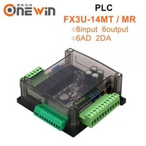 CNC 컨트롤러 모션 제어 FX3U-14MR PLC 산업용 제어 보드 8 입력 6 출력 6AD 2DA 및 RS485 RTC FX1N 및 fx2, FX3U-14MR-RS485-RTC