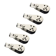 316 스테인레스 스틸 리 60mm 와이어 로프 크레인 블록 행잉 견인 휠 m 8mm 5 피스, [01] 607