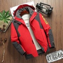 겨울 방한 세트 방수 낚시복 상하의 점퍼 바지 동계 야상 작업복 자켓 등산 바다 낚시, L, 남성용 레드