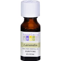 Aura Cacia 100% 퓨어 에센셜 오일 퓨리파잉 라벤더, 15ml, 1개