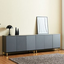 마켓비엔티 RB 높은 수납 거실장 2400 철제 하부 키큰 TV장 티비 다이 와이드