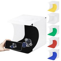 포토박스 대형 촬영박스 미니스튜디오 Puluz 20cm deskrop 사진 조명 텐트 상자 키트 6 색 배경 사진 상자, 하얀