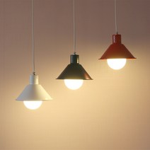 디자인팜 꼬마모자1등 펜던트 식탁조명 인테리어 포인트 예쁜조명 심플 모던 GM-1, C-3.꼬마모자1등(레드)LED벌브(주광색1개포함)