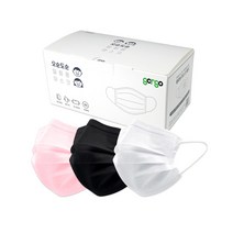 gorgo 고르고 덴탈 오순도순 마스크 일회용 3중 필터 100매 블랙 핑크 화이트 코랄 베이지, 100개입, 1개