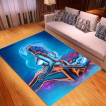 거실 용 여성 카펫 침실 지역 러그 소프트 플란넬 룸 놀이 깔개 바닥 매트 하이틴 미학 방 장식 애니메이션 Tapis
