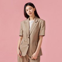 [JAJU/자주] 여 리넨 반팔 자켓_베이지