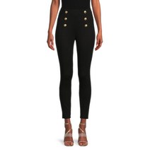 ELIE TAHARI 엘리 타하리 Ponte Button Leggings - NOIR 227340
