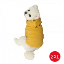 대형견옷 베어 후드 티셔츠 옐로우 2XL