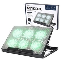 모가비 ANYCOOL 1 6펜 프리미엄 노트북 쿨러 받침대 AC-001, 블랙