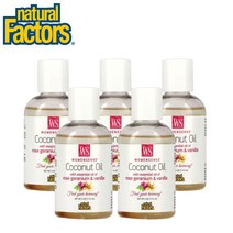 (5팩 기획) 내추럴팩터스 우먼센스 코코넛오일 로즈 제라늄 오일 바닐라 추출물 함유 115ml