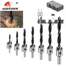 소형 탁상 밀링머신 서프파이프 선반가공 탁상바이스 밀링기 3mm-10mm hss 5 플루트 카운터 싱크 드릴 비트 세트 목공 리머 목공 모따기 엔드 밀링 구멍 나무, 둥근, 7개