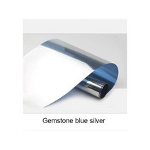 50cm x 1m 방수 창문 필름 편도 미러 실버 절연 스티커 UV 거부 개인 정보 보호 창 색조, gemstone blue silver