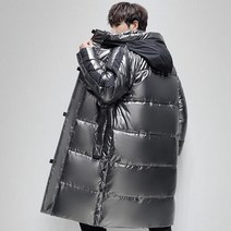 남성 구스 유광 롱패딩 겨울 오버핏 다운패딩 블랙프라이데이