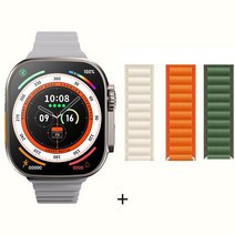 ZORDAI ZD8 울트라 Max 스마트 워치 시리즈 8 1:1 케이스 49mm 2.08 "HD 스크린 스포츠 Smartwatch 남, 21 Black add 3straps