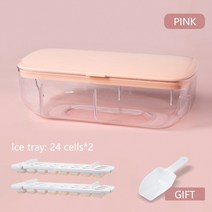 제빙기 아이스메이커 미니 가정용 휴대용 새로운 ice cube 금형 lazy ice, 2-분홍색