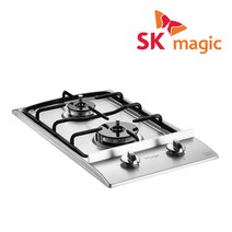 [할인쿠폰지급중] SK매직 2구/3구/4구(285x485/560x430-440/560x480/728x495mm) 가스 레인지 쿡탑 렌지 모음 GRAB221K 외, 배송/설치, LPG_2구_실버(코드식), GRAB220K(265x485)